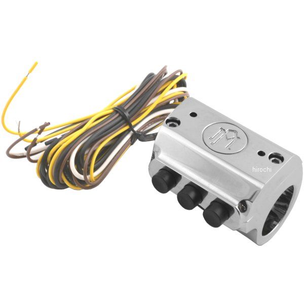 スイッチハウジング 3ボタン 左側 ケーブルクラッチ用 クローム