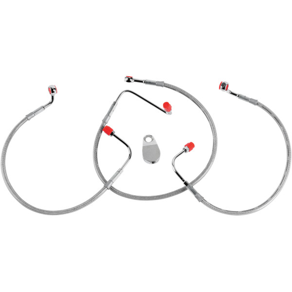 フロント ブレーキライン3本セット 84年-07年 FLHT 標準長