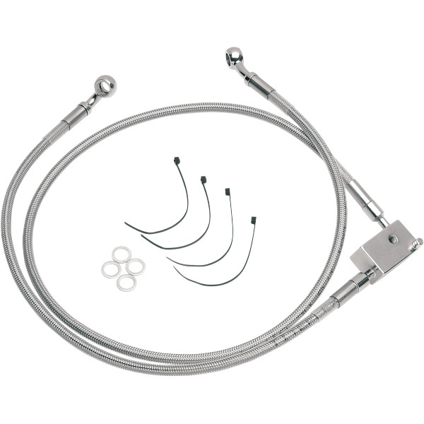 リア ブレーキライン ステンレス 00年-03年 FXST +2インチ(35.5インチ)