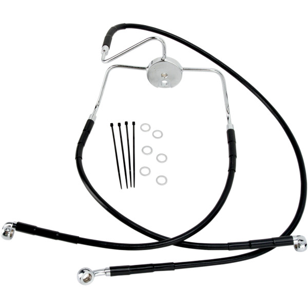 フロント ブレーキライン 黒ステンレス 標準長 00年-07年 FLHR 45212-97B