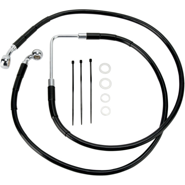 フロント ブレーキライン 黒ステンレス 標準長 06年-07年 FXDWG 45112-06