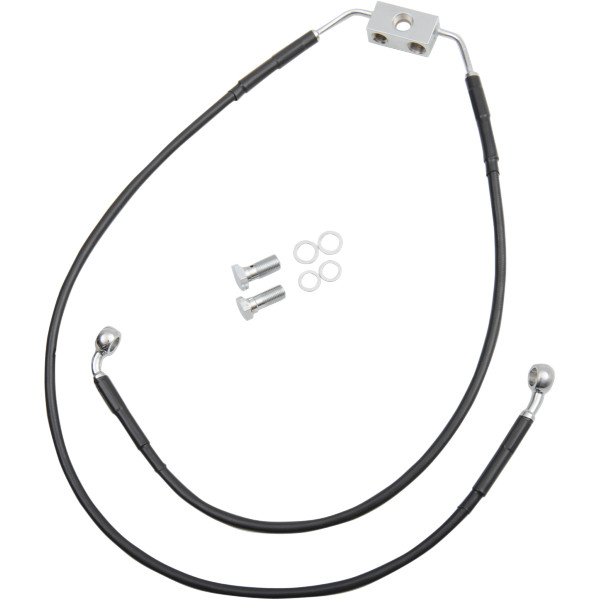 フロント ブレーキライン 黒ステンレス 標準長 12年以降 FXDB(ABS付き) アッパー/ロワー 42935-12