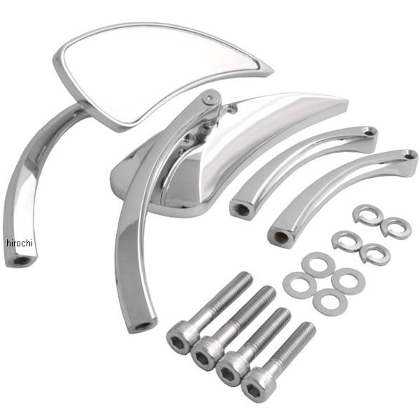 ミラー ティアドロップ 短長ステム2個入り(左右ペア)