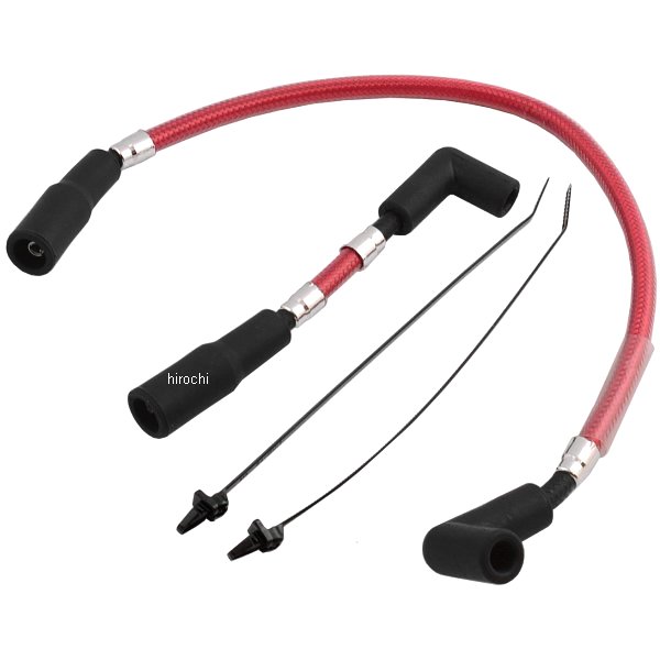 8mm プラグコード 00年-17年 ソフテイル 赤