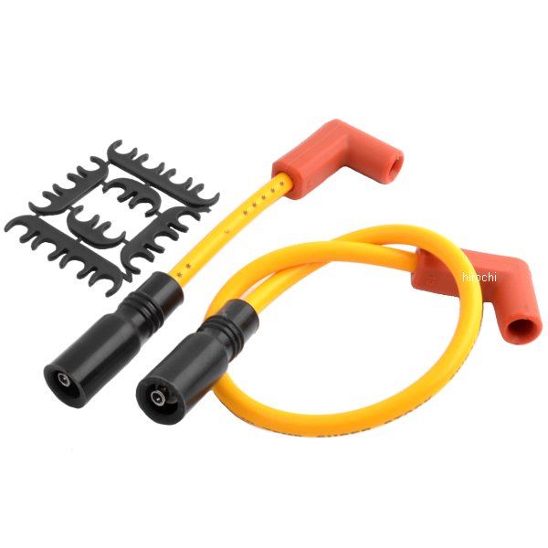 8mm プラグコード 00年-17年 ソフテイル 黄