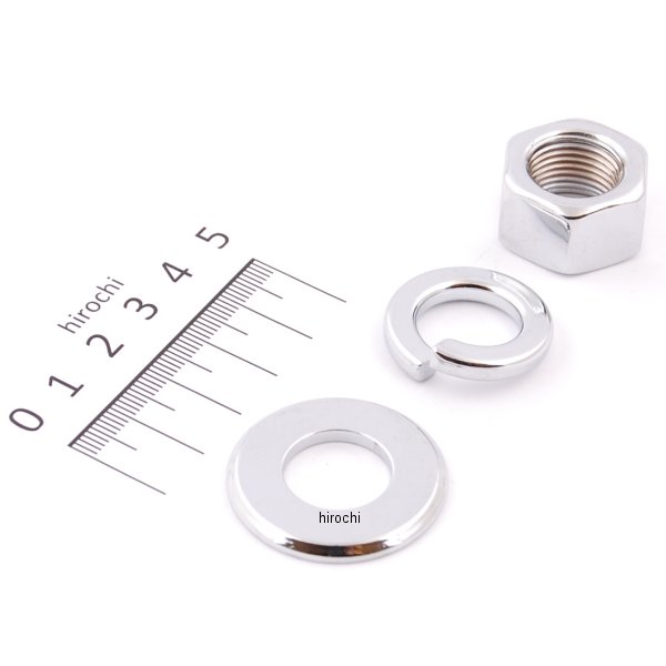 アクスル ナット ワッシャー フロント 73年-06年 クローム 6653 7038 7813