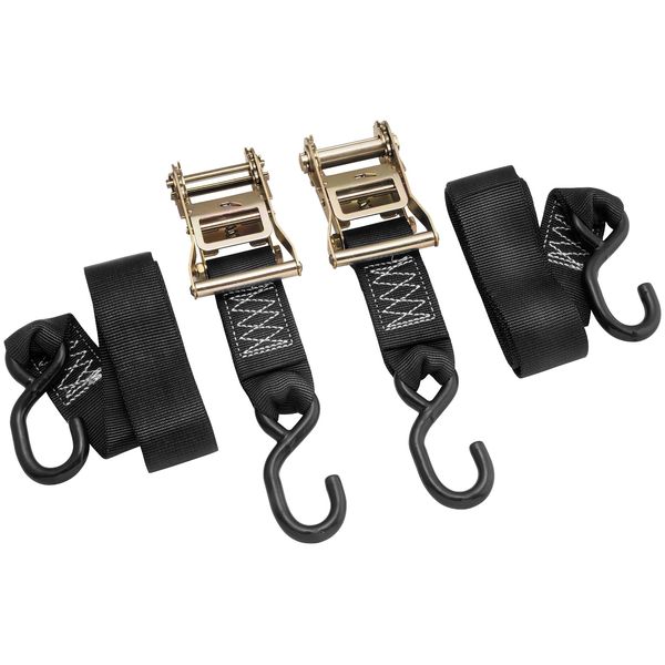 タイダウンベルト ラチェットバックル 2インチ(5.1cm) x 84インチ(213cm) 黒