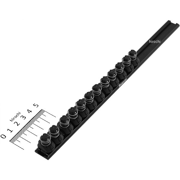 クイックリリース ロック式クリップ付き ソケットレール 12クリップ (1/4インチ ドライブソケット用)