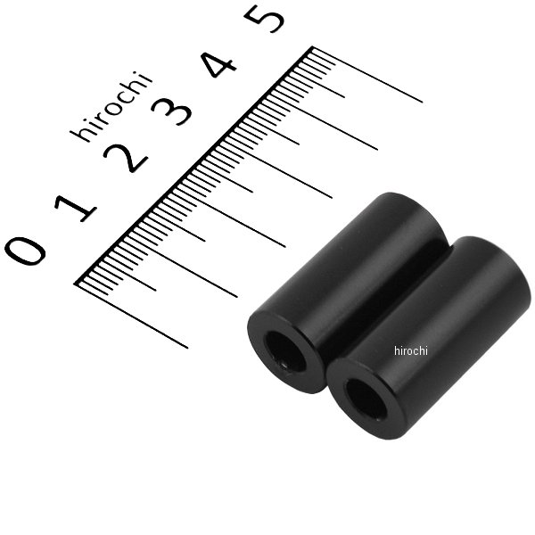 カラーセット 厚さ25 内径6mm 外径12.6mm 2個入り 黒