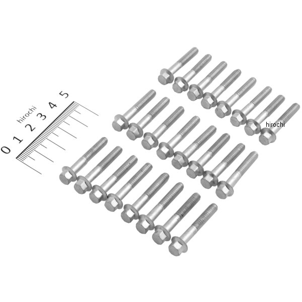 Machine ロッカーカバー スクリュー 48年-65年 アルミ シルバー (24本入り)