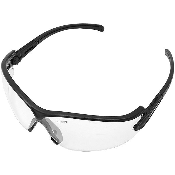 保護メガネ ブラックフレーム/クリアレンズ