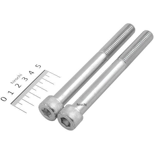 ライザーボルト 1/2-13X5インチ メッキ 2本セット ハーレー用
