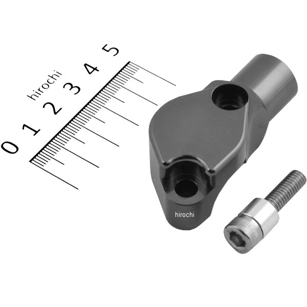 ミラーアダプター ブレンボ、ニッシン レーシングタイプ ブレーキ用 ガンメタ