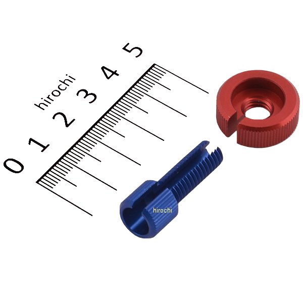 クラッチアジャスター CB400SF、XJR400、ゼファー 青/赤