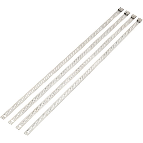 タイラップ ステンレス 0.275インチ x 14インチ シルバー 4本入り