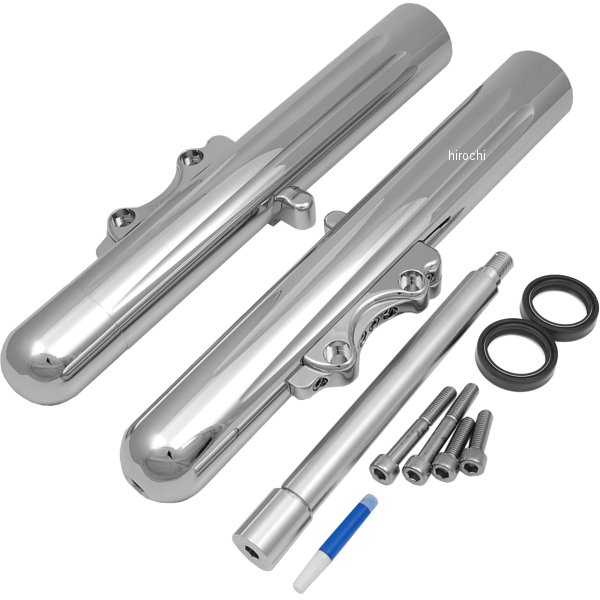 フロントフォーク 00年-07年 FLH/FLT ダブルディスク ディープカット クローム