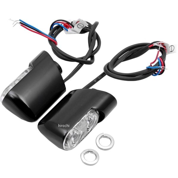 LEDウインカー フロント 06年以降 FLH アンバー/黒 (左右ペア)