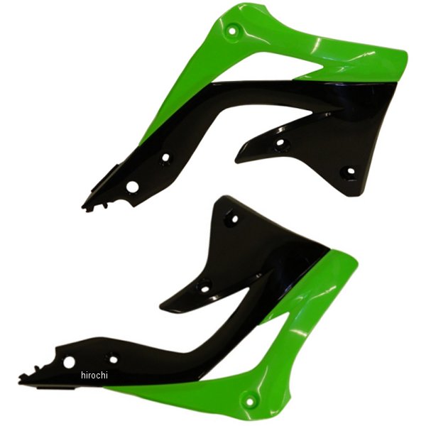 ラジエーターシュラウド 12年-15年 KX450F 緑/黒