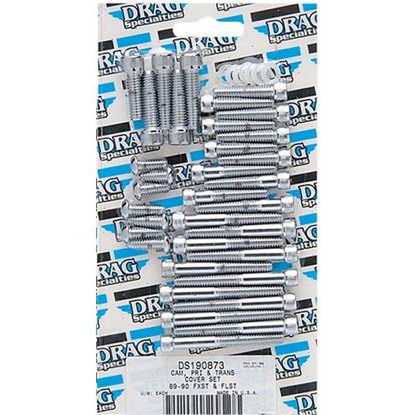 ボルトキット サイドカバー全体 89年-93年 クローム/ローレット