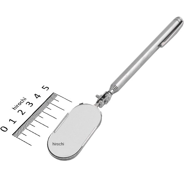 ブルーポイント 楕円形ポケット ミラー 拡張 17インチ (ミラー ： 1インチ x 2インチ)