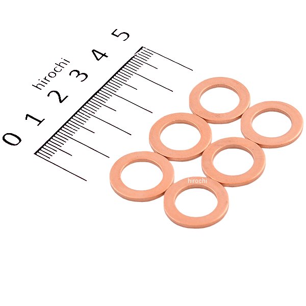 クラッシュワッシャー 7/16インチ(11mm) 銅 (6個入り)