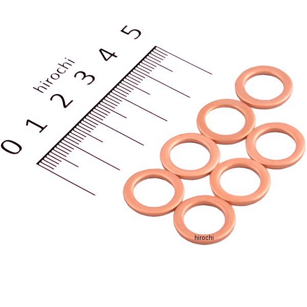 銅ワッシャー 10×15mm×1.5t 7コSET