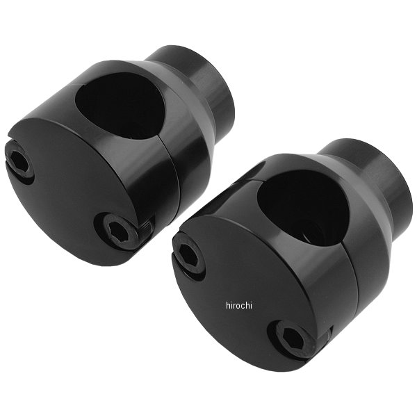 ラウンド ストレートライザー 1.5インチ 黒アルマイト (左右ペア)