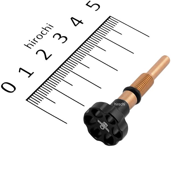 アルミ削り出しスロットルアジャストスクリュー ブラックアルマイト MIKUNI VM26