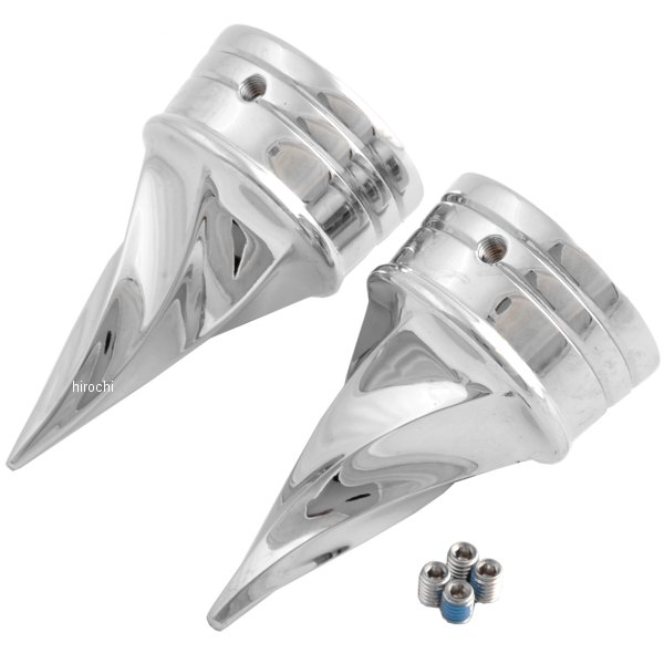 アクスル ナット カバー フロント ツイスト 02年-20年 ハーレー クローム 左右ペア