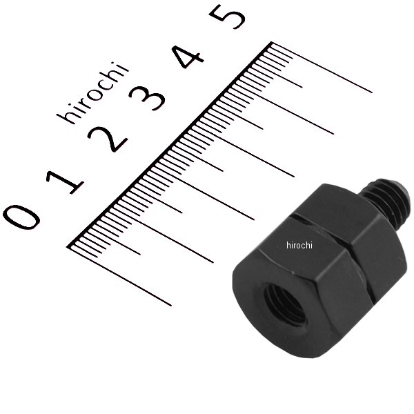 ミラーアダプター ブラック 逆ネジ8mm→正ネジ8mm