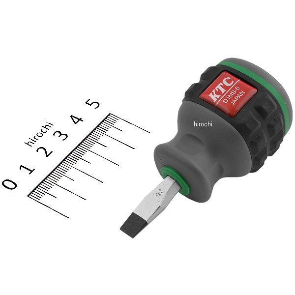 樹脂柄スタッビドライバ マイナス 6mm幅