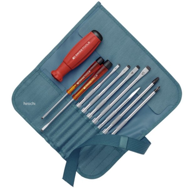 スイスツールズ  Swiss Tools 差替式ドライバー セット 9本組 ペトロール