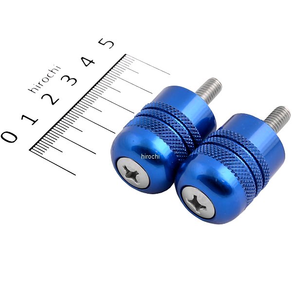 アルミ削り出しサイドキャップ ブルー Φ7/8インチハンドル用 (ホンダ系)