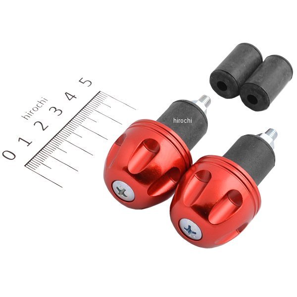 アルミ削り出しサイドキャップ レッド Φ7/8インチハンドル用