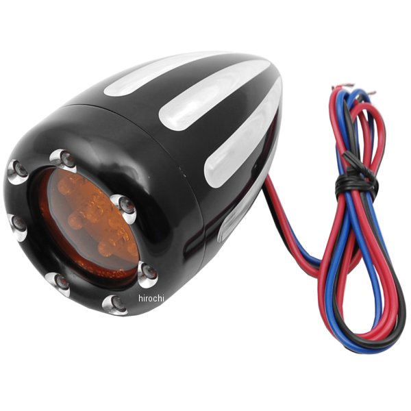 LEDウインカー ディープカット ダブル球仕様 黒/白 (1個売り)