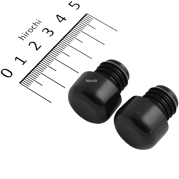 バーエンド ナイロン 内径14mm 2個セット 黒