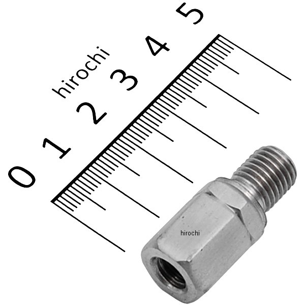 SS-8  スリムステンレスアダプター 8mm正ネジ→10mm逆ネジ