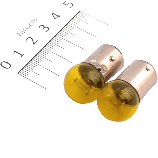 口金ダブル球 12V23/8W ウインカー/ポジション球 (イエロー) (2個入り)