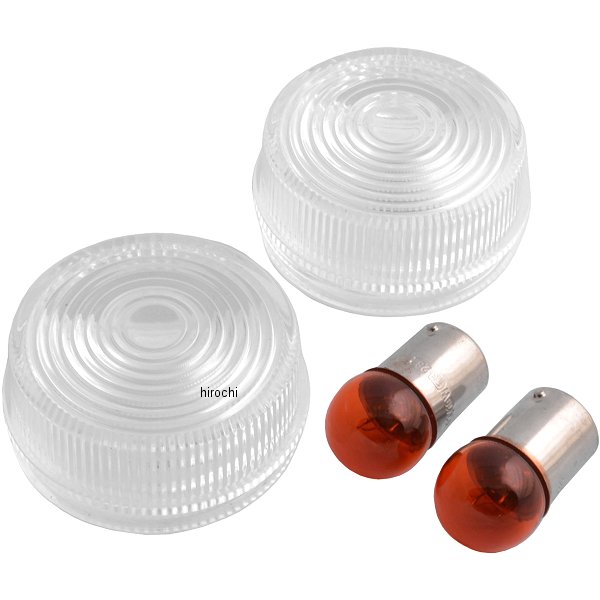 ノーマルウインカーベース用 クリアウインカーレンズ (2個1セット) 12Vモンキー/ゴリラ