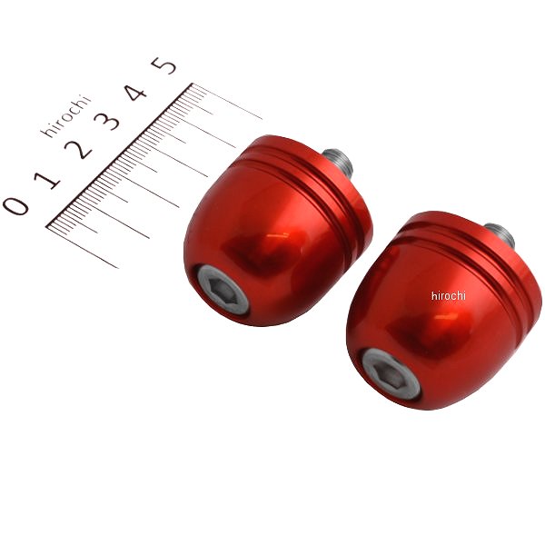 アルミ削り出しサイドキャップ レッド Φ7/8インチハンドル用