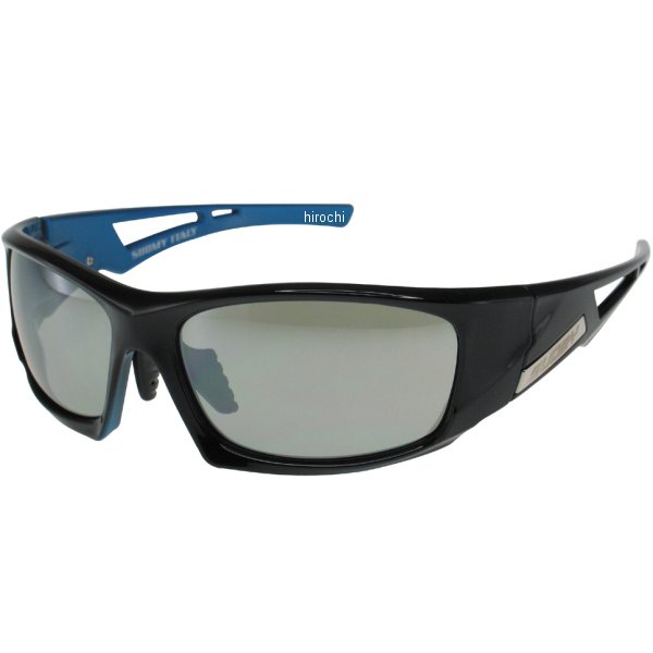 サングラス メタリックブルー/黒 フリーサイズ シルバーレンズ