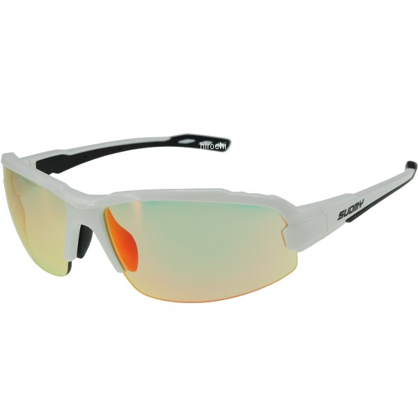 サングラス 白 フリーサイズ グリーンレボレンズ