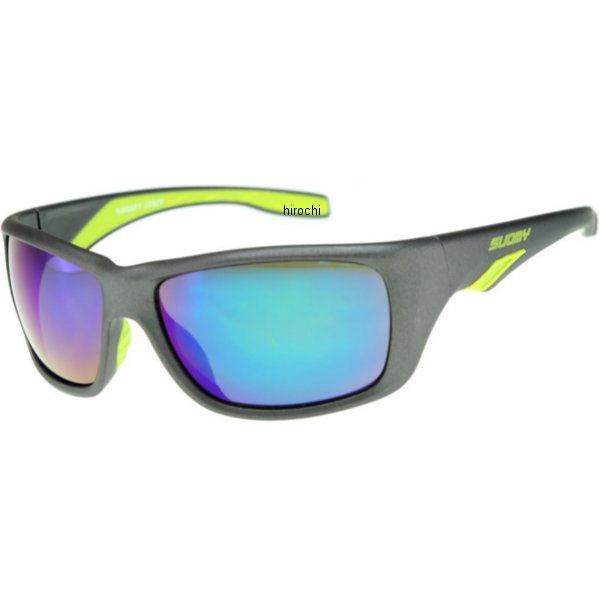 サングラス マットグレー フリーサイズ グリーンミラーレンズ