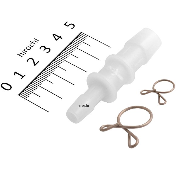 ホース変換ジョイント 8→12-13mm ナイロン製 クリップ付