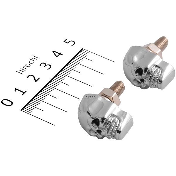 アクセサリーボルト ドクロ シルバー 2コSET