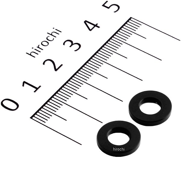 カラーセット 厚さ2 内径6mm 外径12.6mm 2個入り 黒