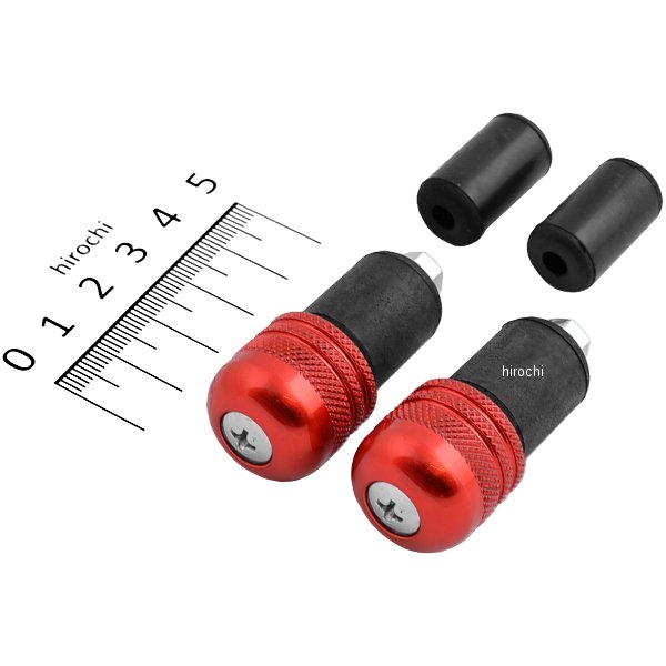 アルミ削り出しサイドキャップ レッド Φ7/8インチハンドル用