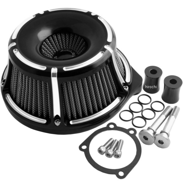 エアクリーナー インバータ 00年-17年 Twin Cam スロット 黒