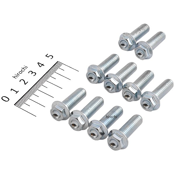 六角ヘッド フランジボルト ロープロファイル ディンプル M8 x 1.25 x 25 (10個入り)