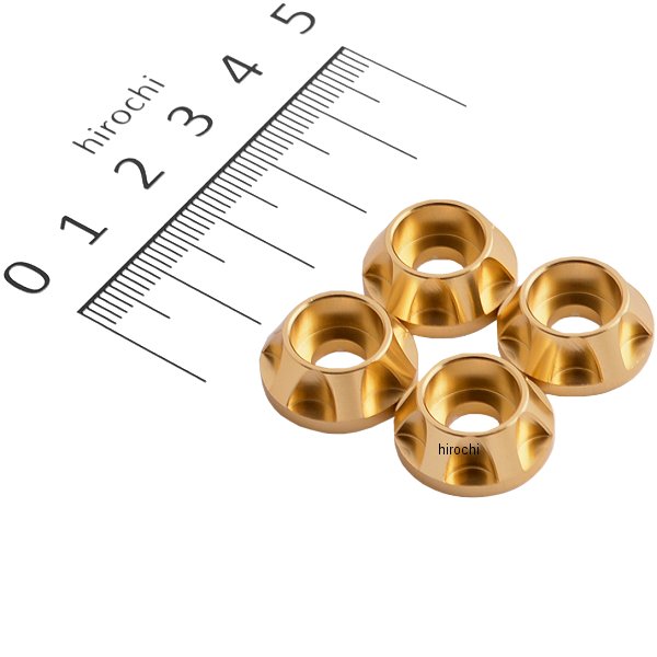 キャップホルダー NASAタイプ M6用 4個入り シャンパンゴールド